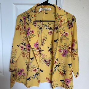 Lightweight floral blazer